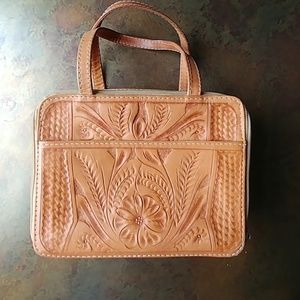 Small tooled leather purse